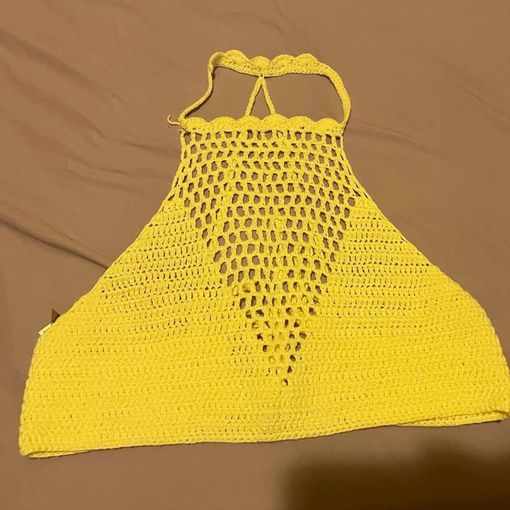 Halter knitted crop top